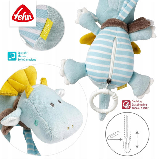 FEHN Malý zámok Závesná hrkálka s melódiou DRAK 19 cm