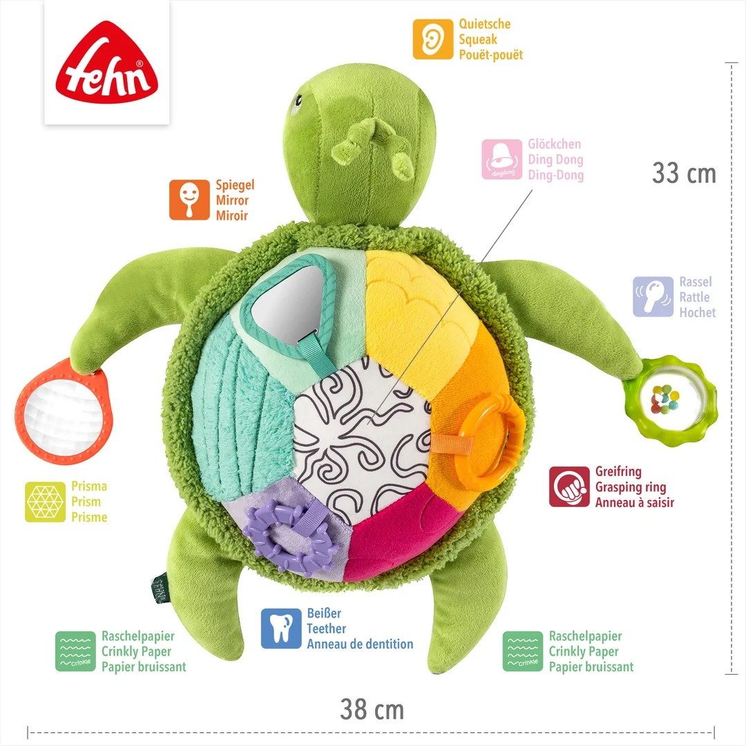 Fehn sea turtle XL sensory activity toy 3m+