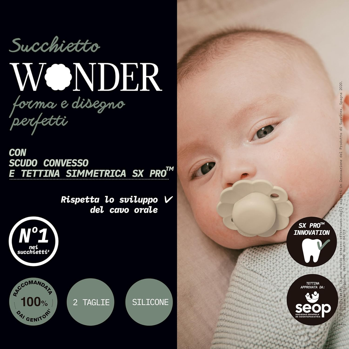 SUAVINEX Wonder upokojujúci cumlík 0–6 mes. silikónový SX PRO
