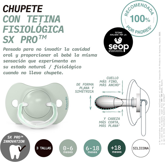 SUAVINEX SX PRO anatomický cumlík x2 silikónový 0–6 mes.