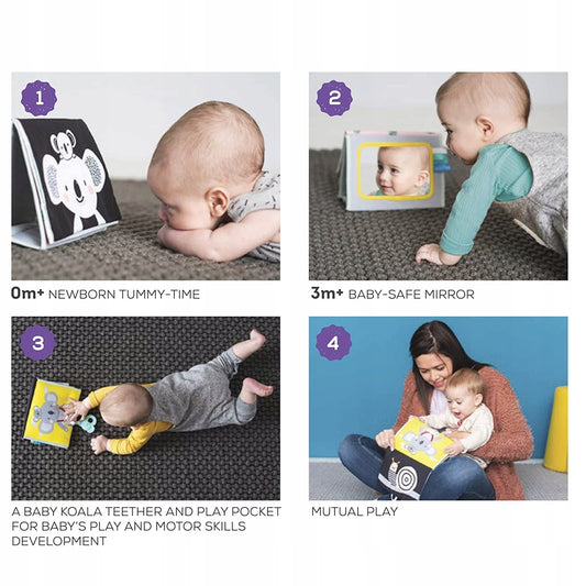 TAF TOYS libro sensoriale a contrasto SPECCHIO