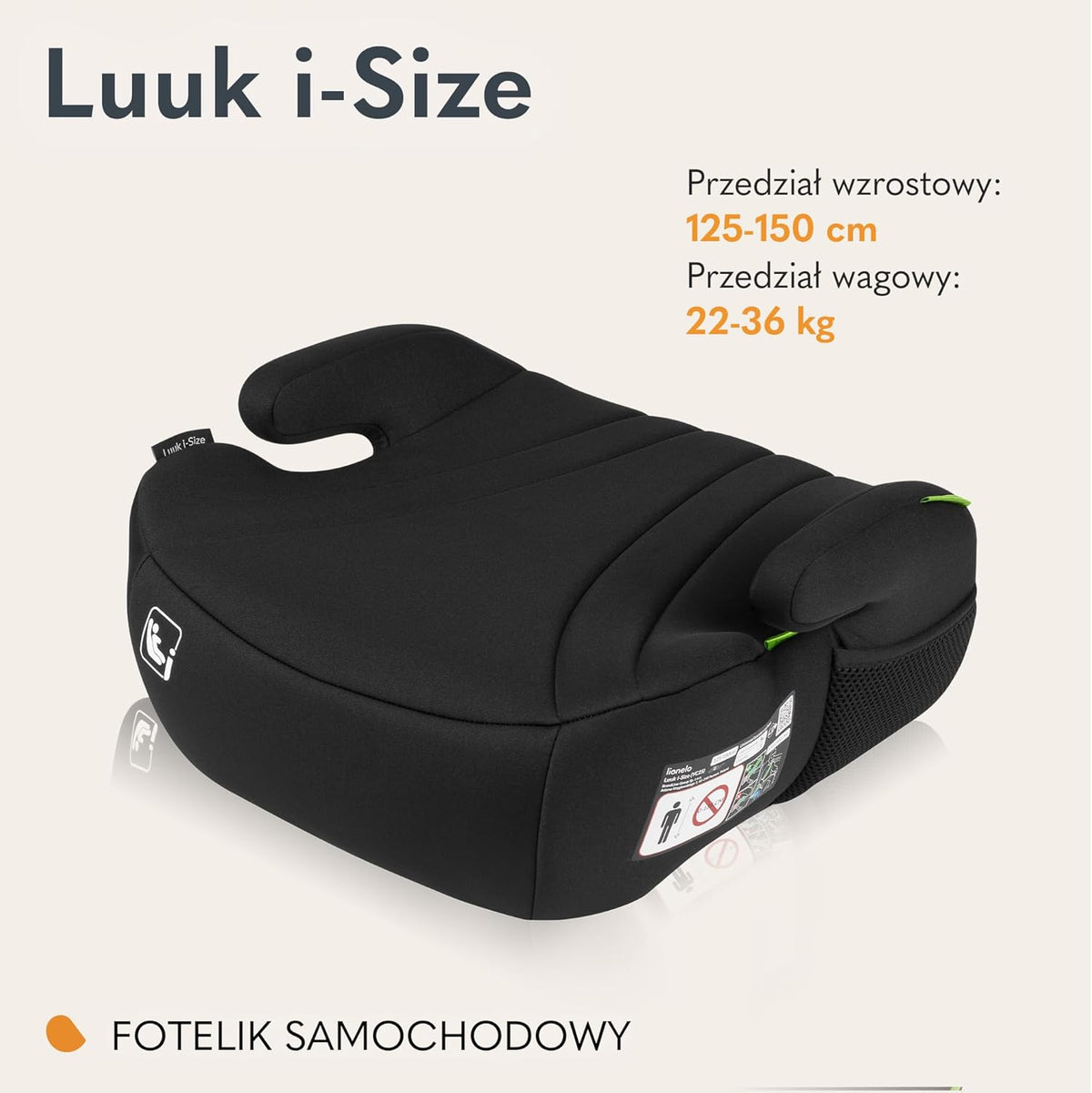 LIONELO LUUK I-SIZE autosedačka – podsedák do 36 kg
