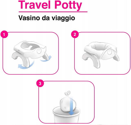 OK BABY 3V1 cestovný nočník, nástavec + vrecká