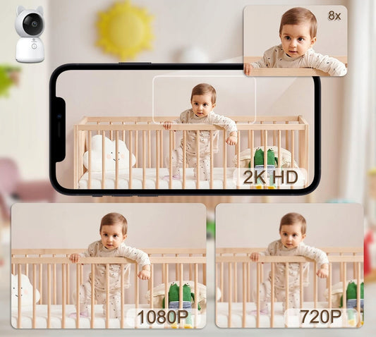 EYRIZON diaľkovo ovládaná elektronická pestúnka 5" 2K HD + aplikácia