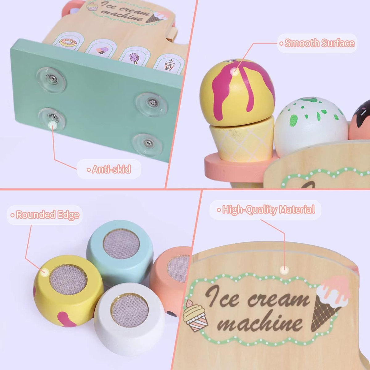 SMARTWO wooden ice cream making set