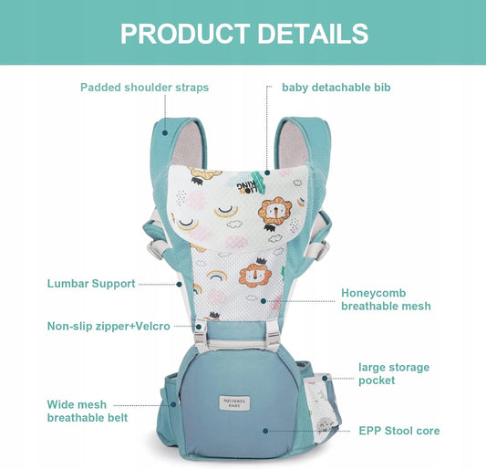 NUKIED marsupiu ergonomic cu centură lombară 6în1