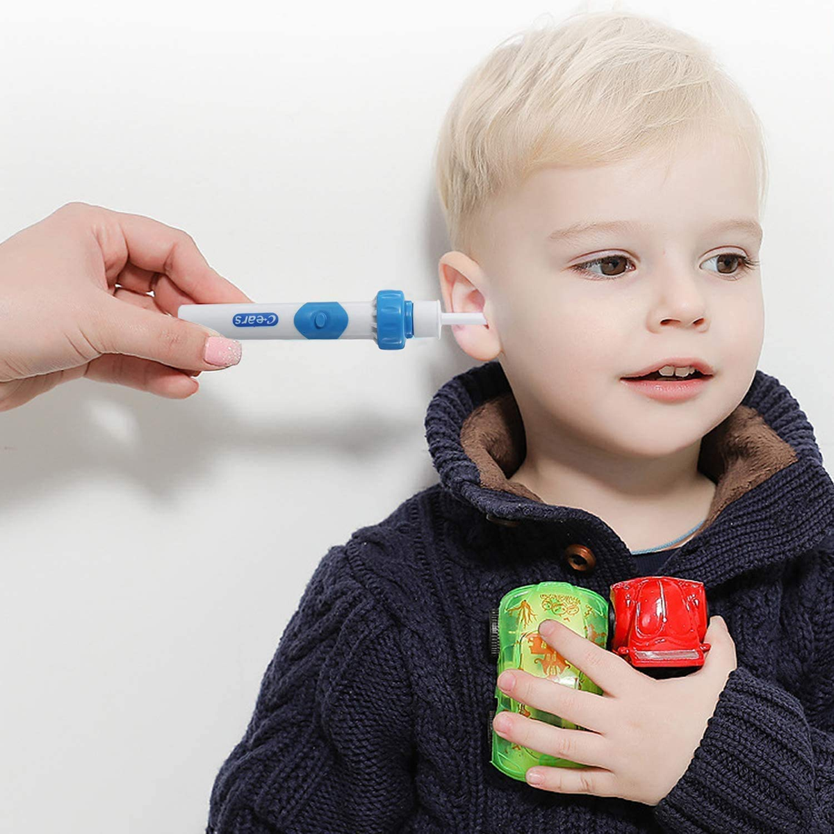 C-EARS elektrické zariadenie na čistenie uší + puzdro a kefka