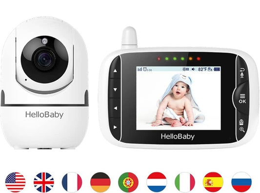 HELLO BABY HB65 τηλεχειριζόμενη ηλεκτρονική ενδοεπικοινωνία μωρού 3,2" TFT LCD