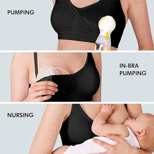 MEDELA dojčiaca a odsávacia podprsenka 3v1 s vložkami XXL