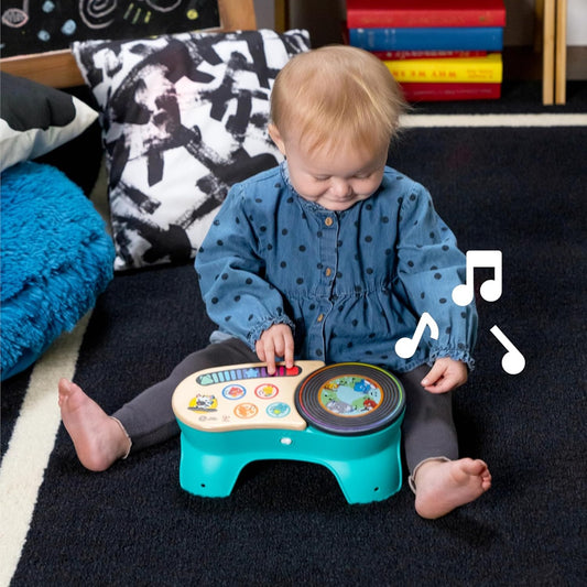 BABY EINSTEIN DJ Discovery drevený dotykový mixážny pult 50 melódií a zvukov