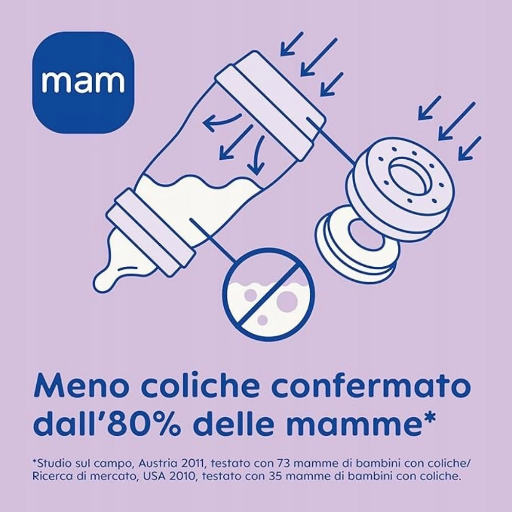 MAM Easy Start anti-colic bottles x2 160ml 0+
