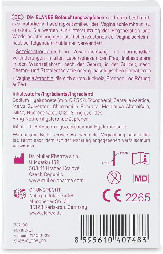 ELANEE zvlhčujúce vaginálne guľôčky bez hormónov x10 – obrázok produktu 2