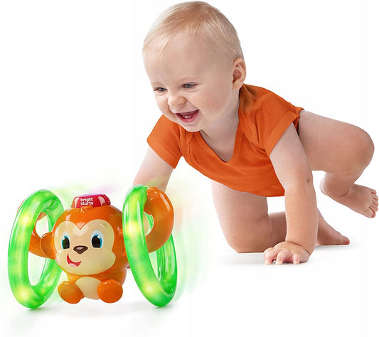 BRIGHT STARTS opička ROLL&GLOW svetlo a zvuk