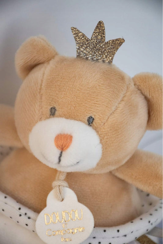 DOUDOU et COMPAGNIE plyšová hračka Kráľ Medveď 20 cm