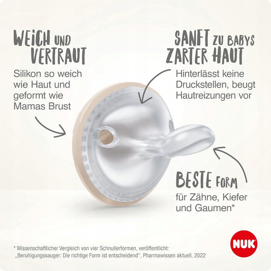 NUK MommyFeel suzetă liniștitoare x2 0-9 luni