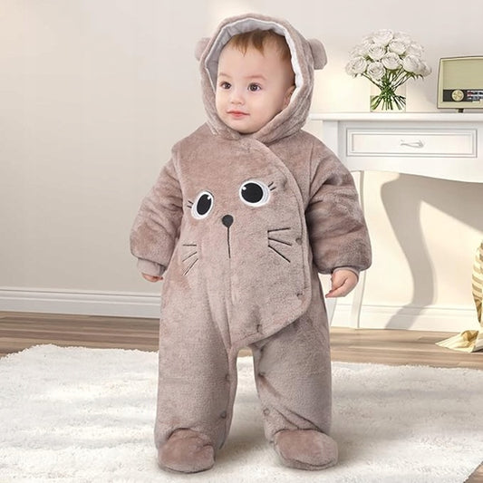JIAMY combinaison d'hiver avec capuche 3-6 mois CHAT