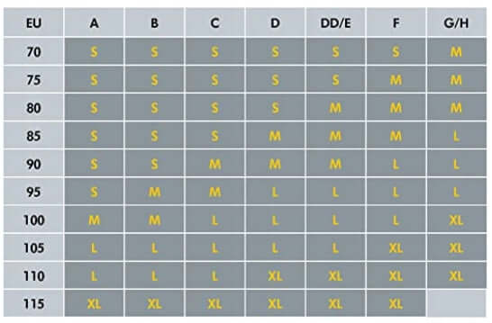 MEDELA top z biustonoszem do karmienia XL, czarny, wygodny top z tabelą rozmiarów