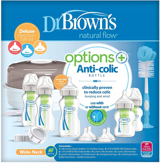 Set iniziale DR. BROWN'S sterilizzatore a microonde + biberon e accessori