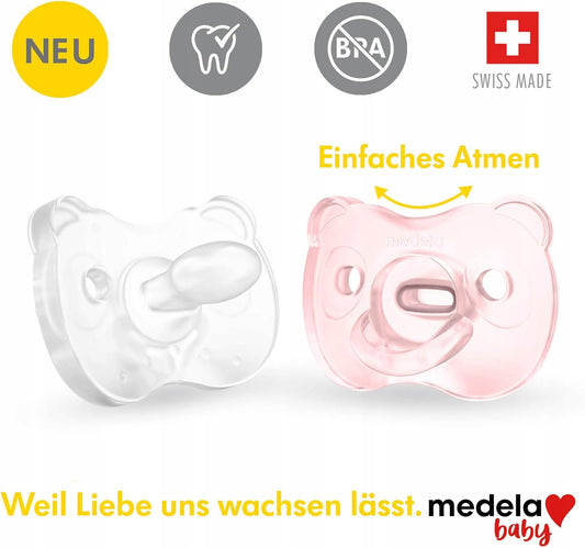 MEDELA πιπίλα σιλικόνης x 2, 0-6 μηνών
