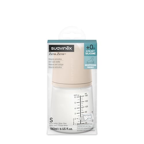 Suavinex Zero Zero antikoliková fľaša 180 ml S Light