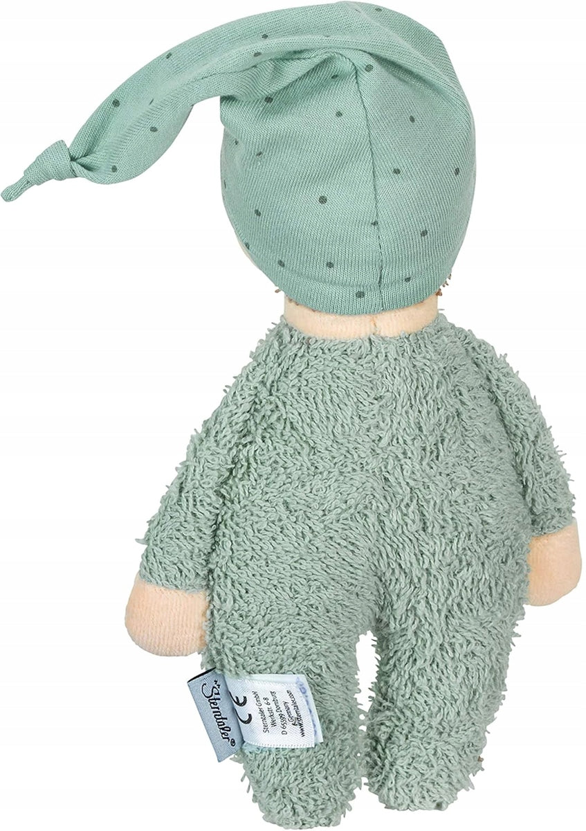 STERNTALER bavlnená bábika na maznanie s hrkálkou 22 cm "N