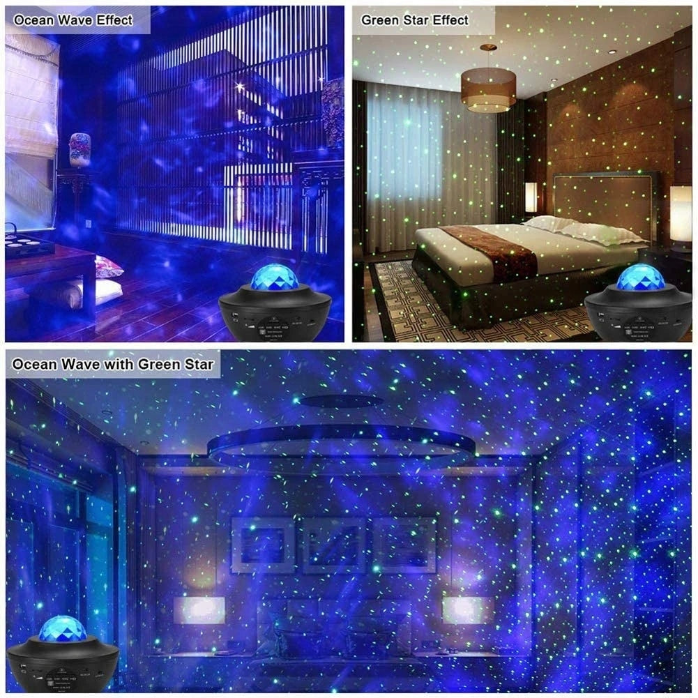 VOKSUN LED Bluetooth projektor hviezd + diaľkové ovládanie