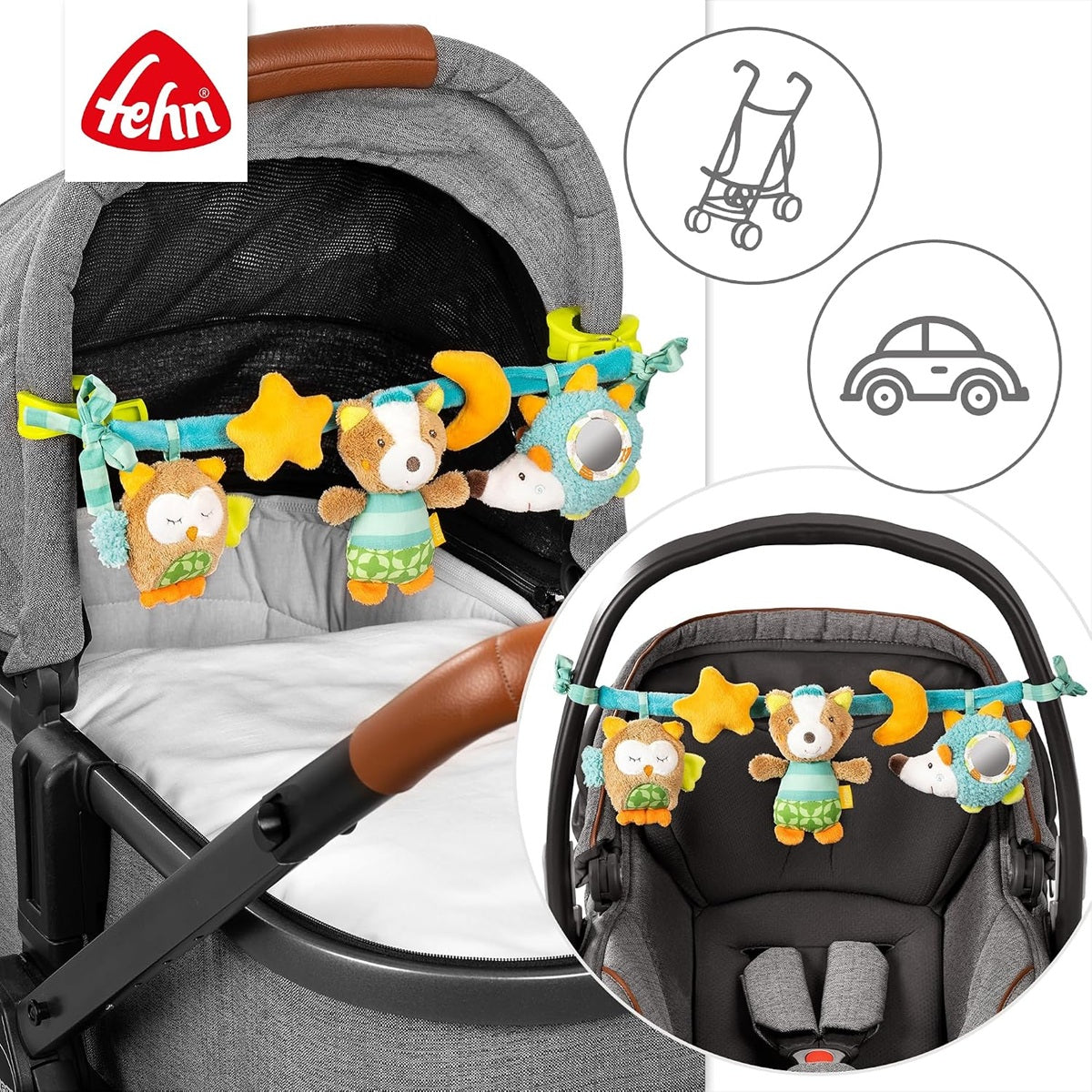 FEHN FehnLand Спяща гора висяща играчка за количка и креватче 49 cm