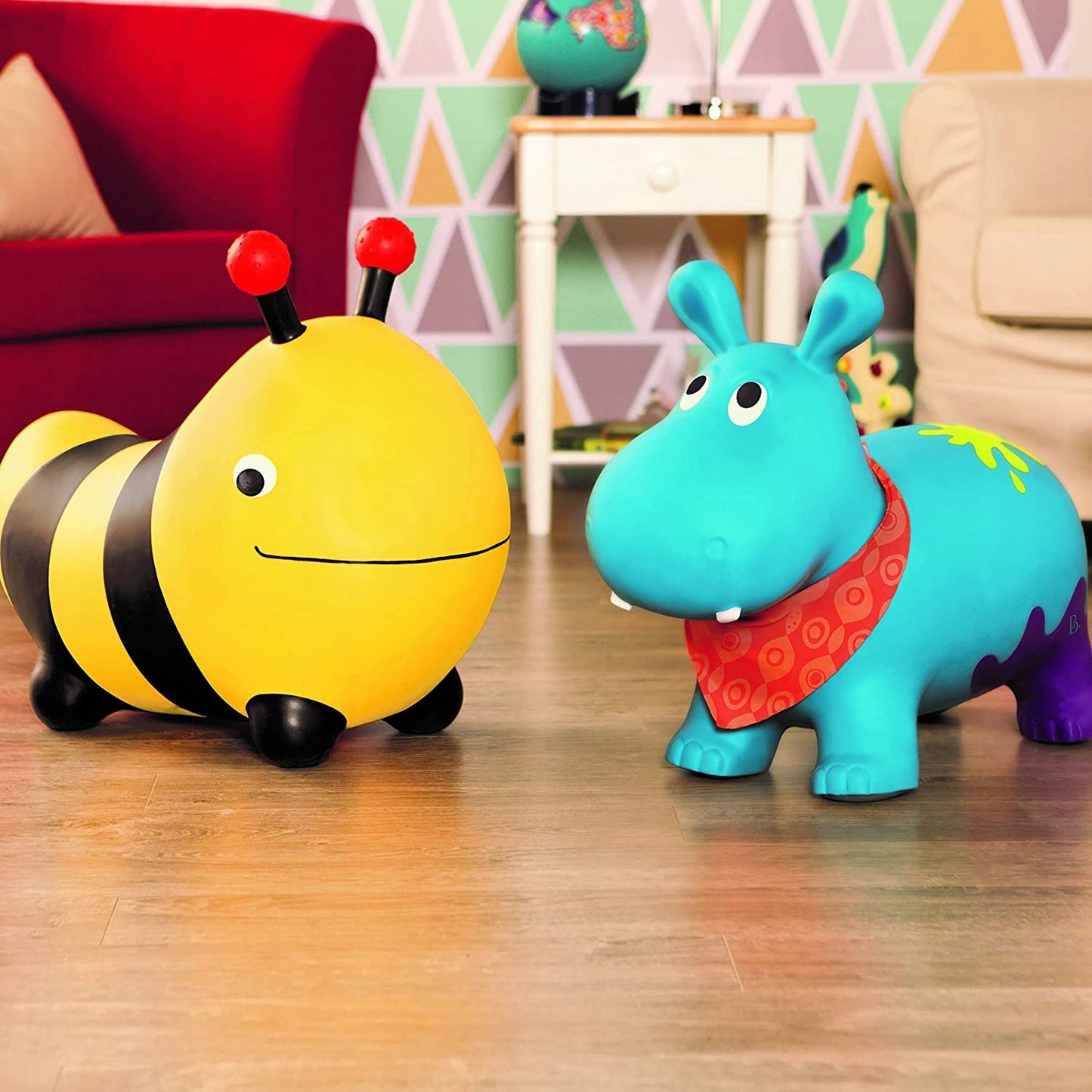 B.TOYS gumený SKÁKACÍ HROCH 61 cm + pumpička
