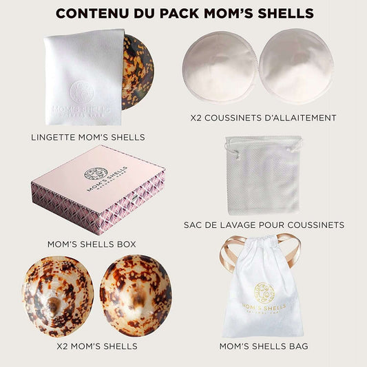 MOM'S SHELLS nástavce mušle s perleťovou hmotou veľ. S