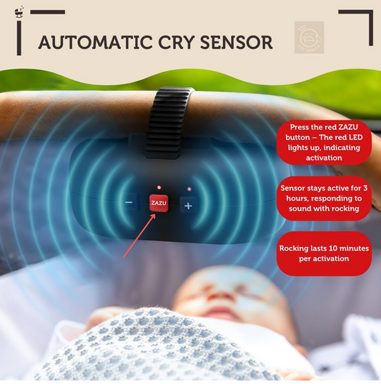 ZAZU Baby Rocker hojdacie zariadenie na kočíky, uspávanka Cry Sensor