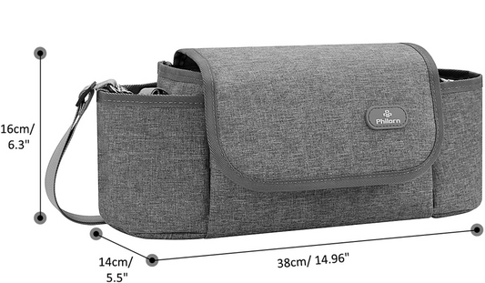 PHILORN taška na kočík a cez rameno 38 x 16 cm + prebaľovacia podložka