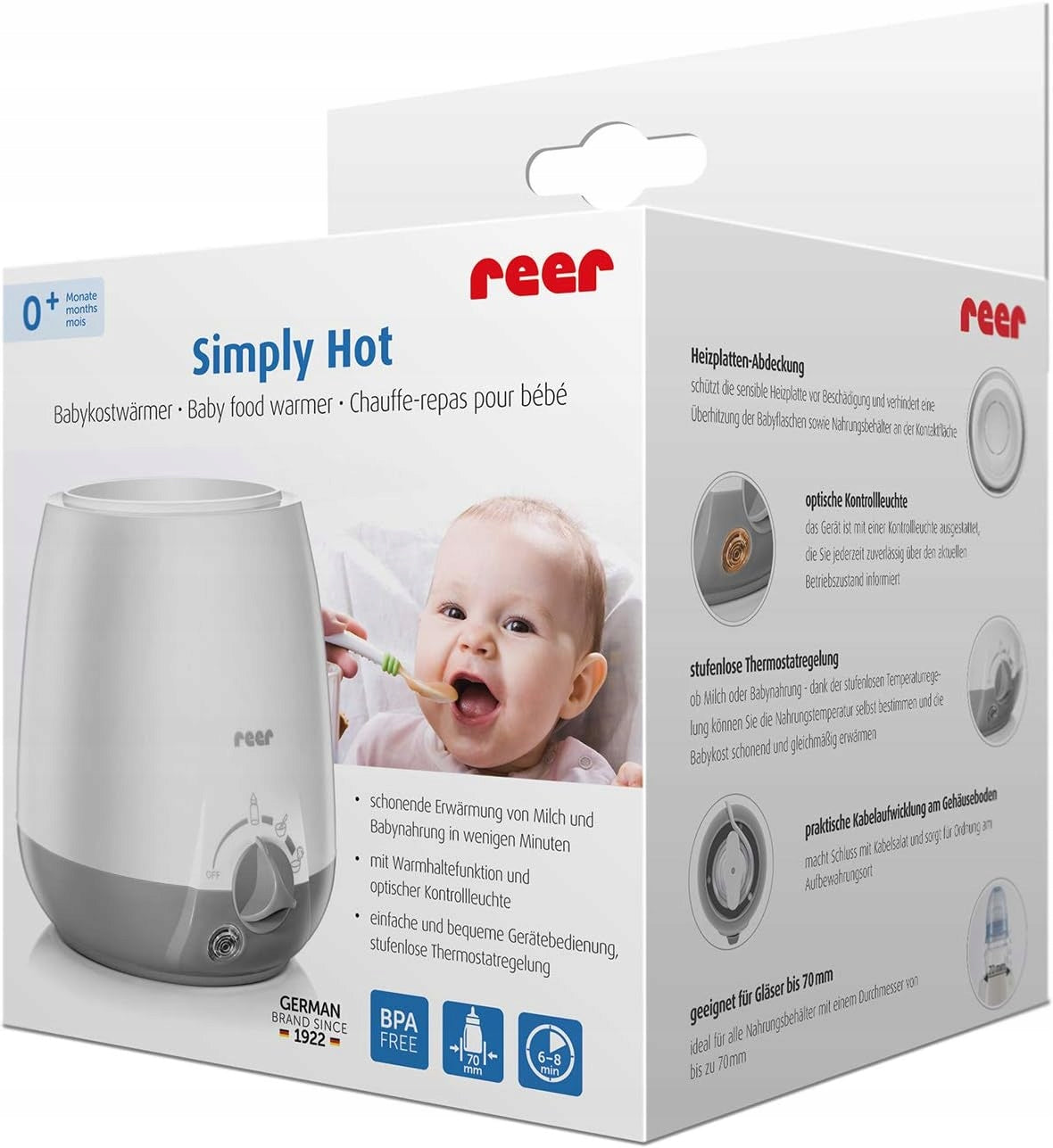 REER SIMPLY HOT ohrievač fliaš a pohárov