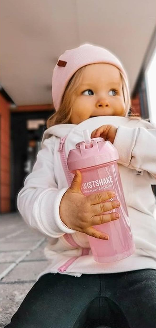 TWISTSHAKE Gobelet avec paille anti-fuite 360 ml 6 m+