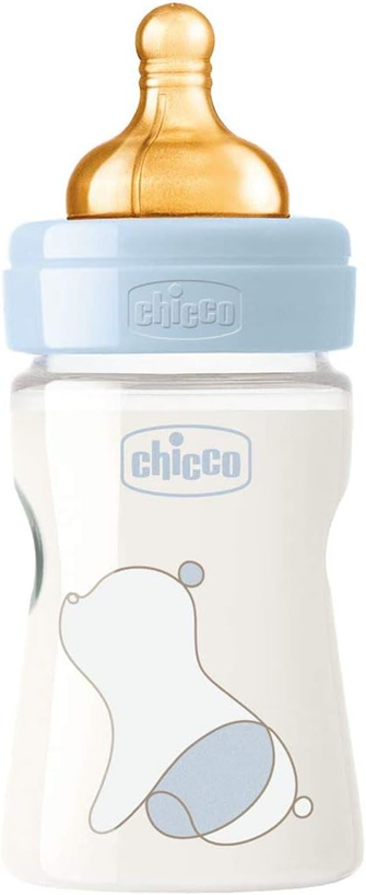 CHICCO Original Touch Flasche 150 ml Latexsauger langsamer Fluss 0+