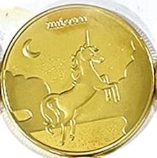 BRADOC Víla Zúbková minca 4 cm JEDNOROŽEC