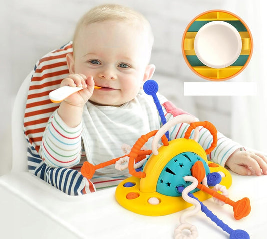 BAMBEBE Jouet sensoriel Montessori en silicone avec ventouse