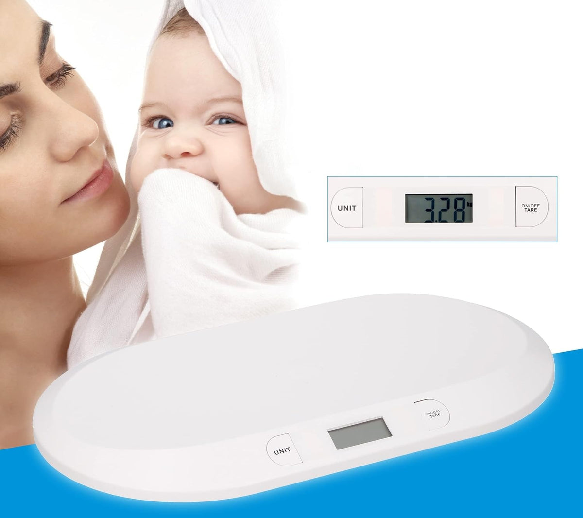 GRUNDIG LCD digital scale for babies and small pets up to 20 kg