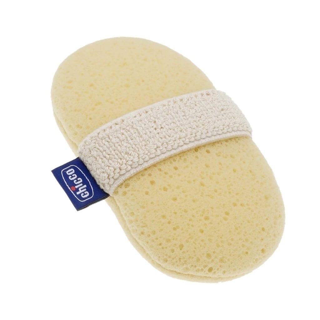 Żółta rękawica gąbkowa Chicco Baby Moments z paskiem