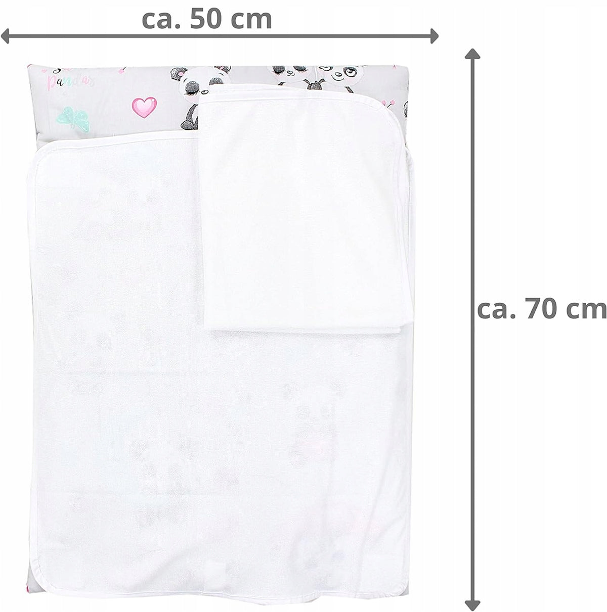 TUPTAM mäkká prebaľovacia podložka s poťahmi x2 75x50 cm