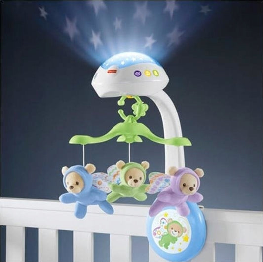 FISHER PRICE kolotoč s projektorom + diaľkové ovládanie