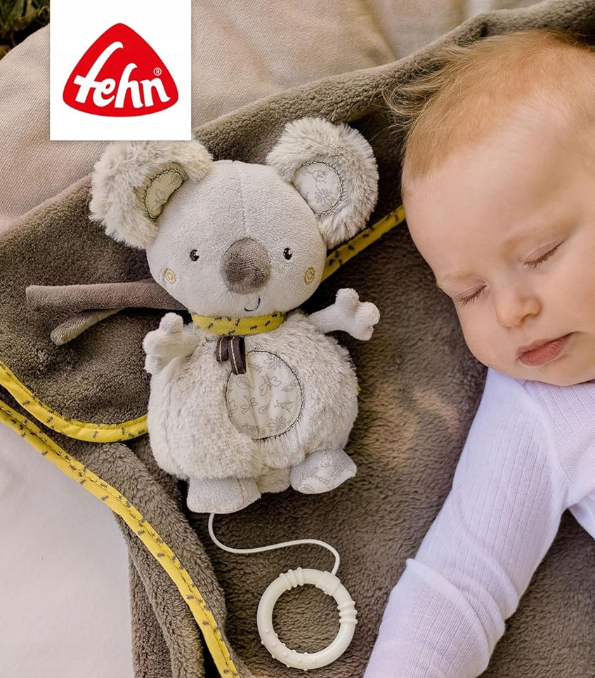 FEHN Australia závesná mojkacia hračka s hracím strojčekom KOALA 20 cm