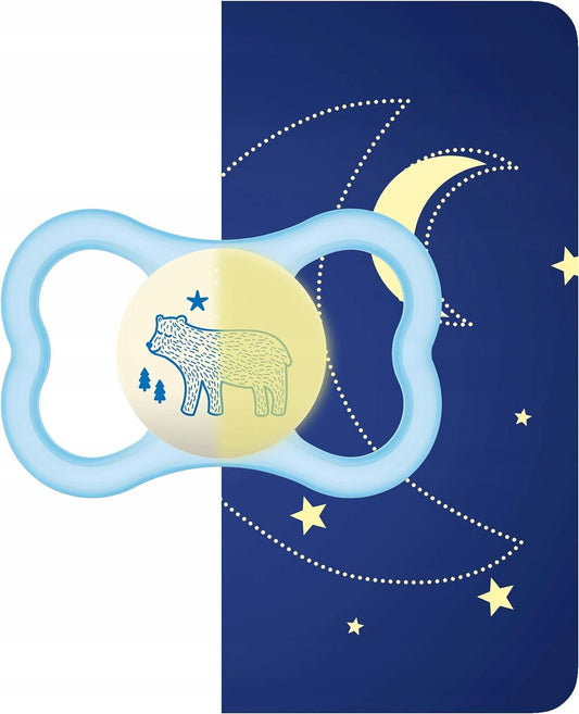 MAM AIR NIGHT smoczek uspokajający x2 6-16m ŚWIECI W CIEMNOŚCI