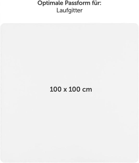 LALENI prześcieradło ze ściągaczami 100x100 białe, miękkie prześcieradło z gumką 100 x 100 cm do łóżeczka