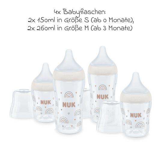 NUK Perfect Match Rainbow štartovacia súprava fliaš 150 / 260 ml 3 m+