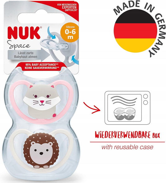 NUK Space smoczek uspokajający silikon x4 0-6msc +box