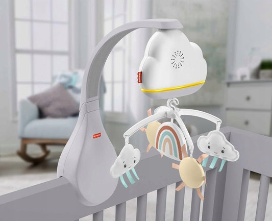 FISHER PRICE 2v1 kolotoč s detektorom hluku, nočná lampa na stolík