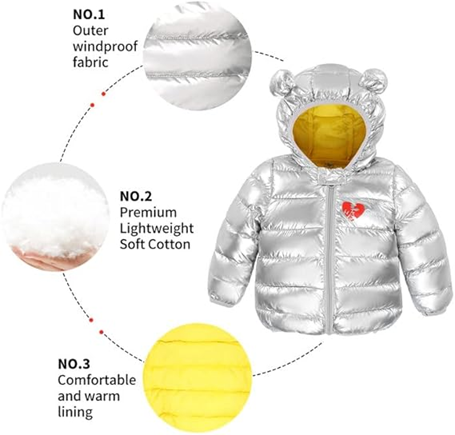 JIAMY lightweight quilted jacket with ears