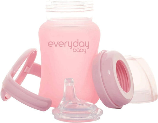 EVERYDAY BABY Pahar cu pai din sticlă, anti-scurgere 150 ml 6 luni+