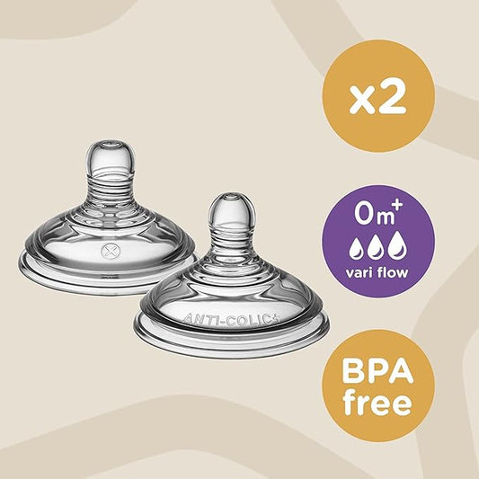 TOMMEE TIPPEE cumlíky 0 m+ x2 VariFlow Closer to Nature