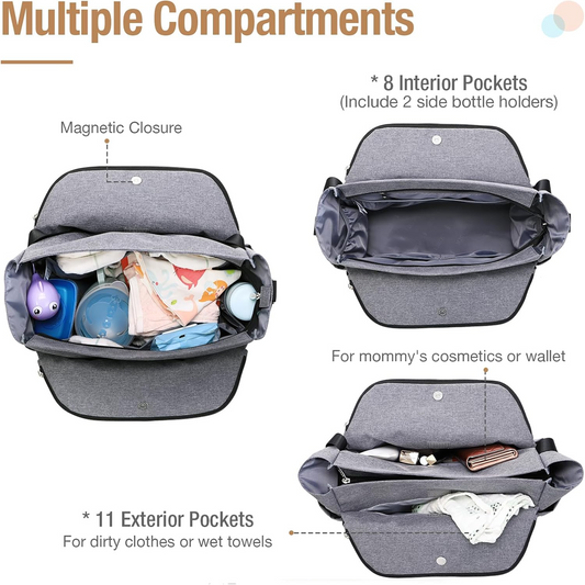 LEKEBABY kinderwagenzak + aankleedkussen
